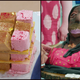 Left: A sagging cube cake. Right: Lupita Nyong'o cake from episode 1